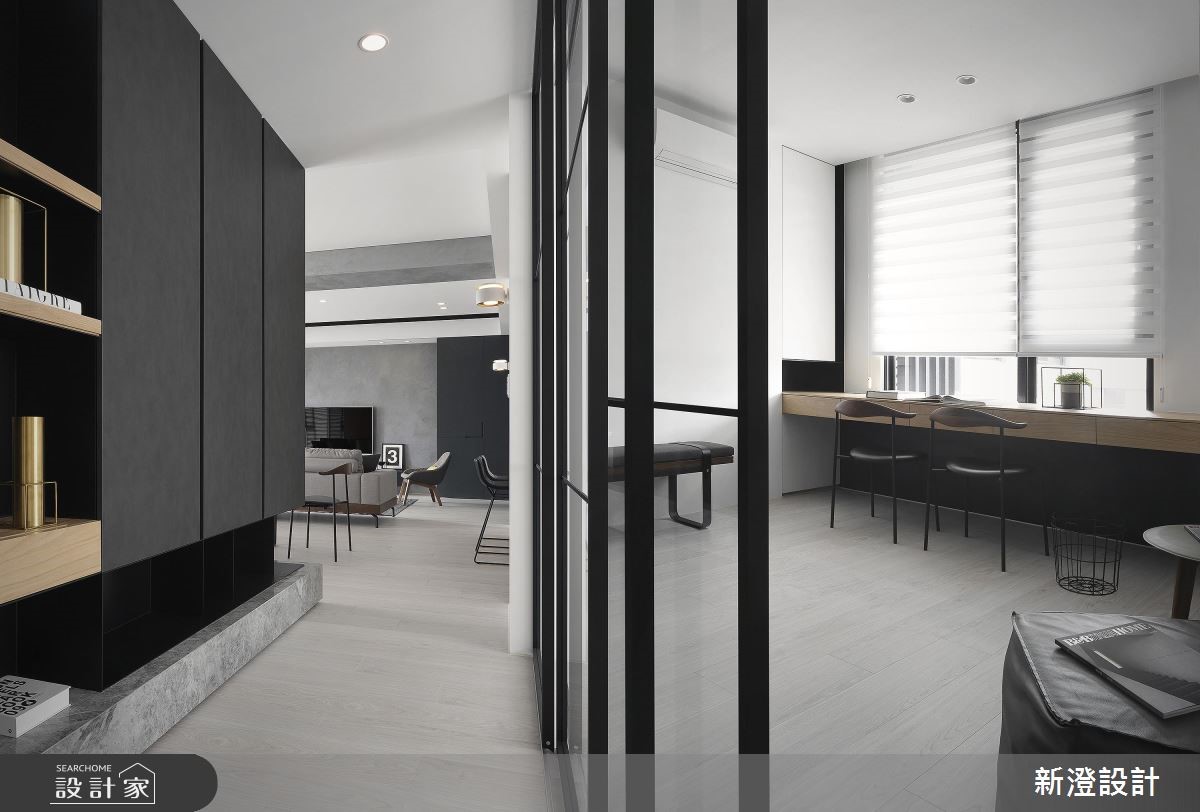 視野、採光、通風均良好的60坪居宅，設計師採以內斂色